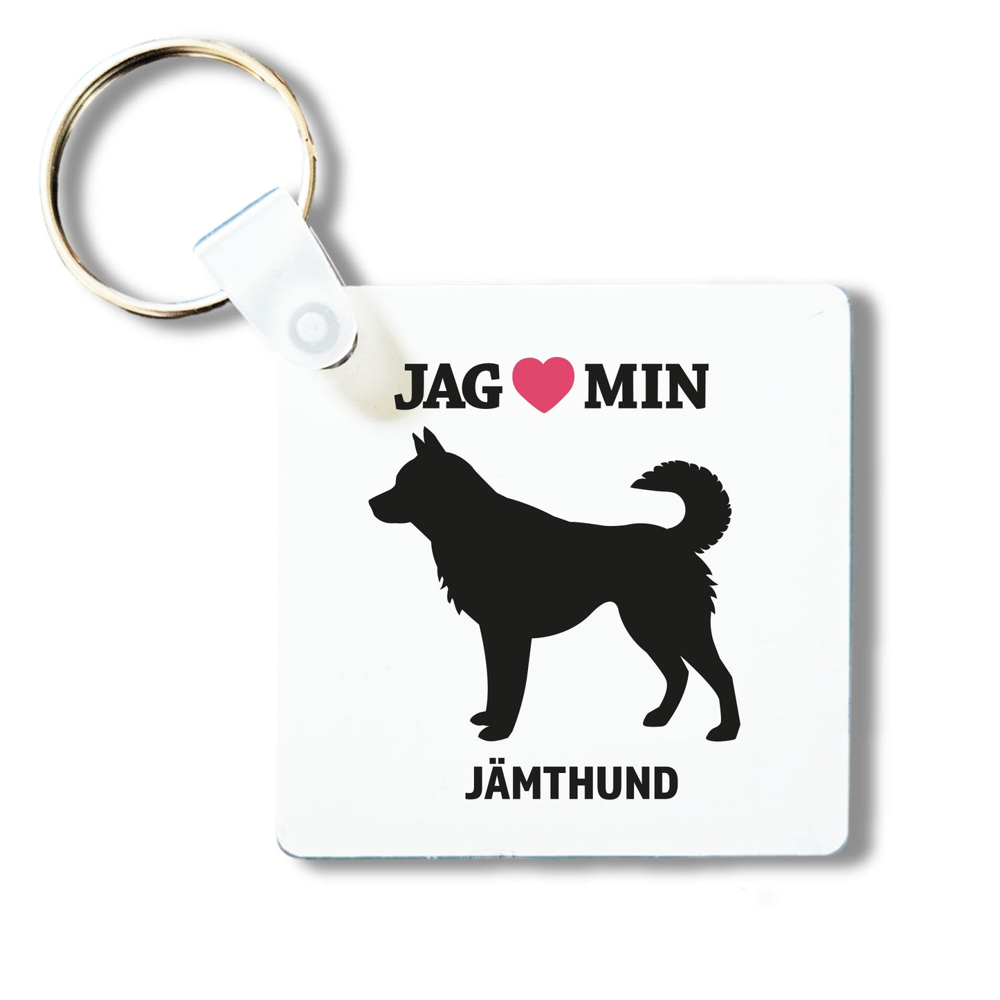 Nyckelring - Siluett Jag älskar min Jämthund