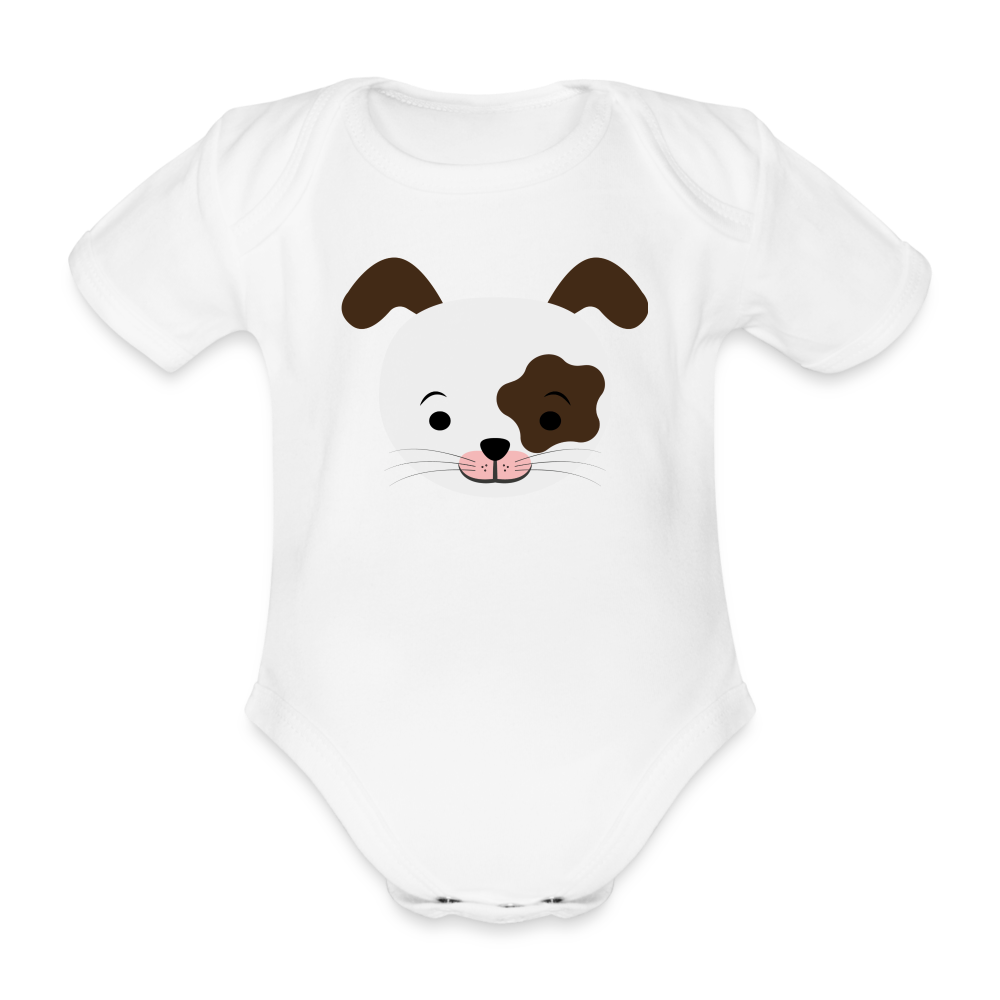 Organic Short-sleeved Baby Bodysuit - white
