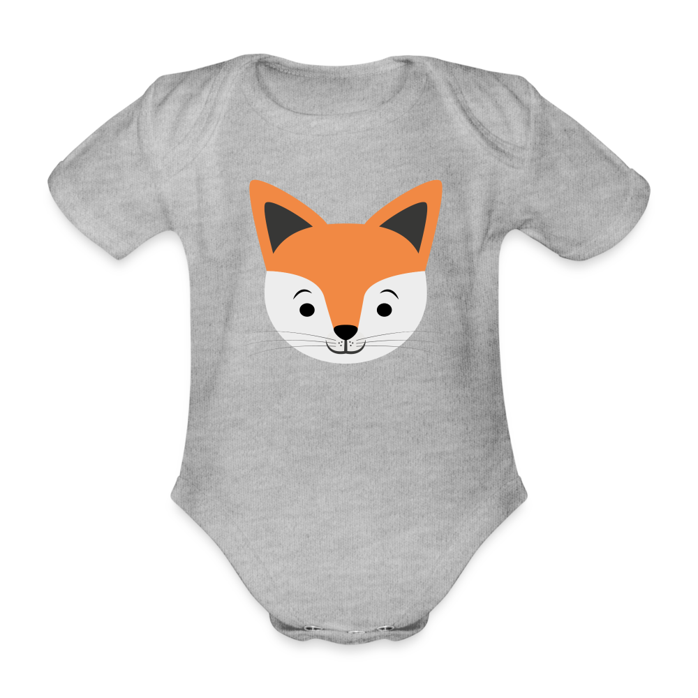 Baby-Kortärmad body - heather grey
