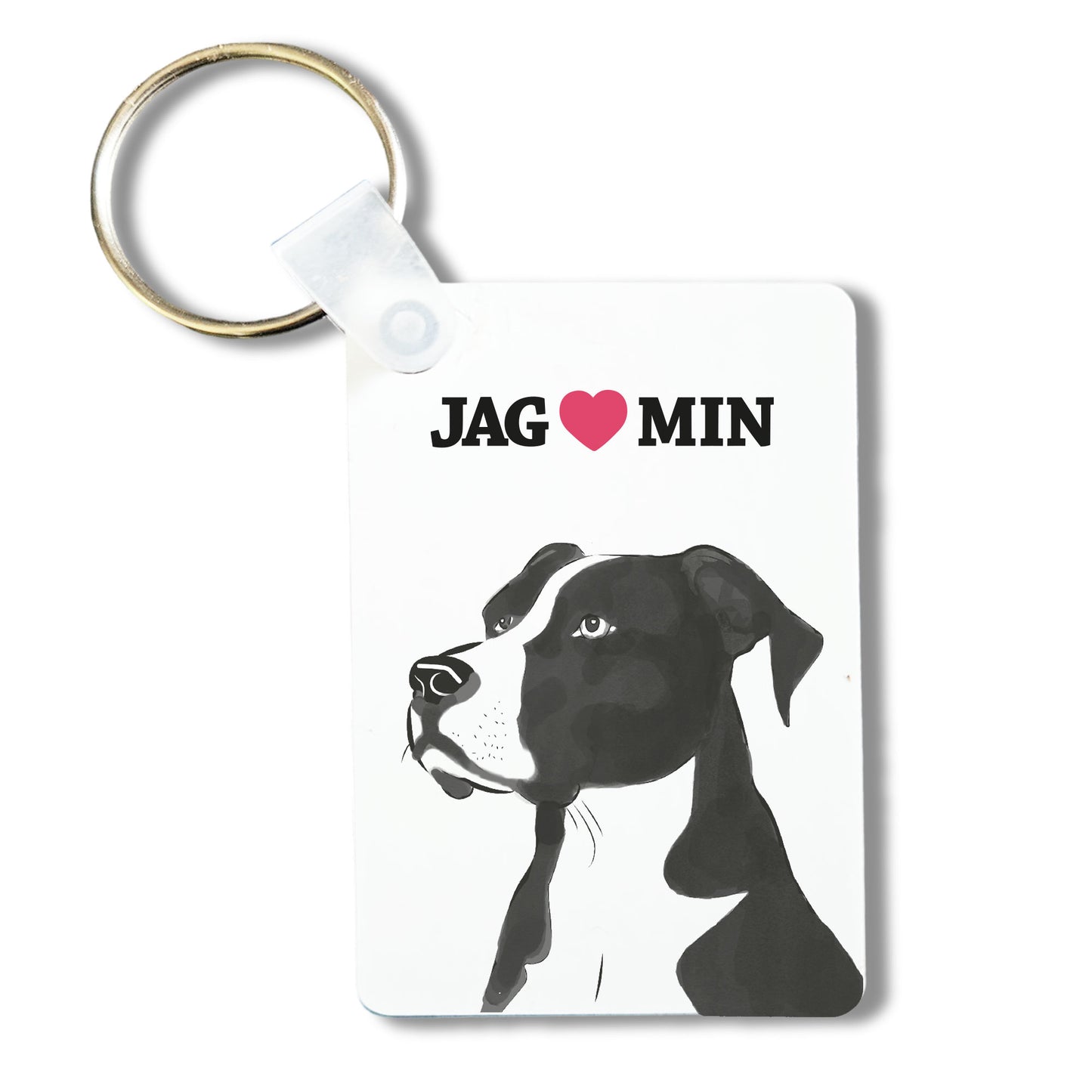 Nyckelring - Jag älskar min Amstaff