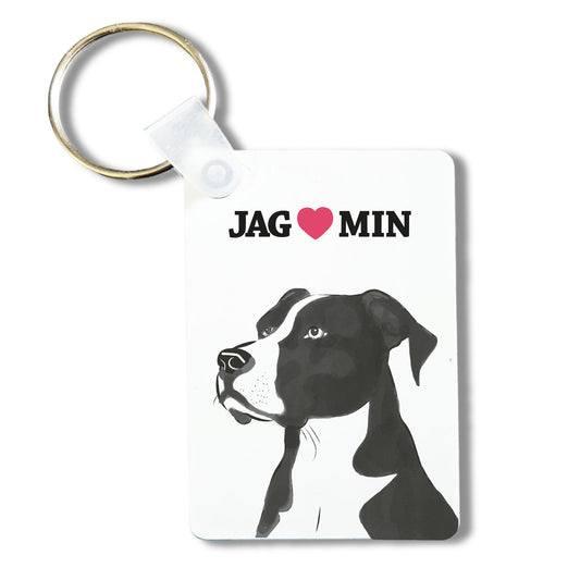 Nyckelring - Jag älskar min Amstaff