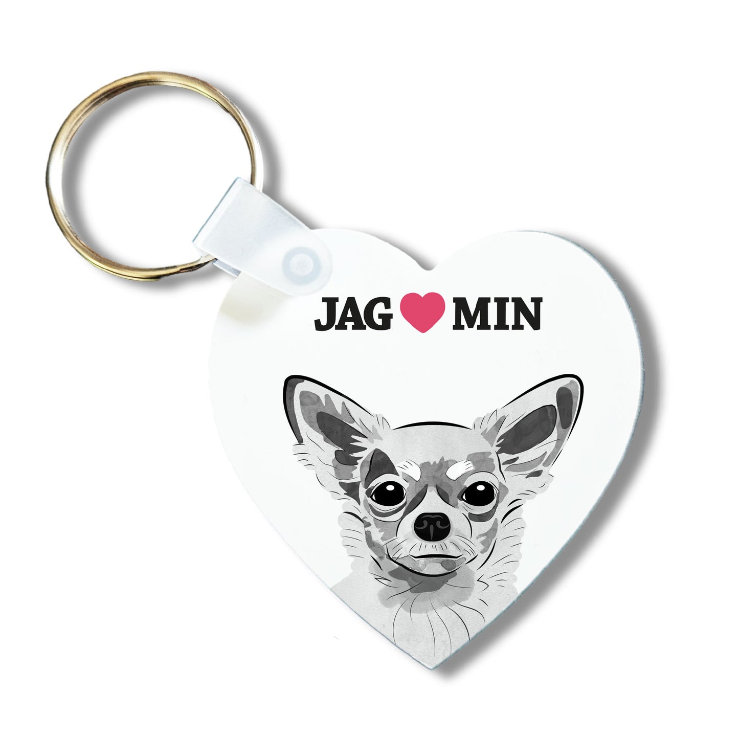 Nyckelring - Jag älskar min Chihuahua