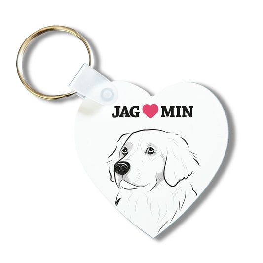 Nyckelring Jag älskar min Golden Retriever