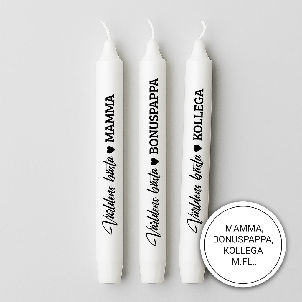 Stearinljus med tryck