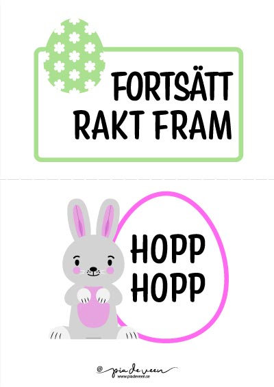 Äggjakt - Skyltar