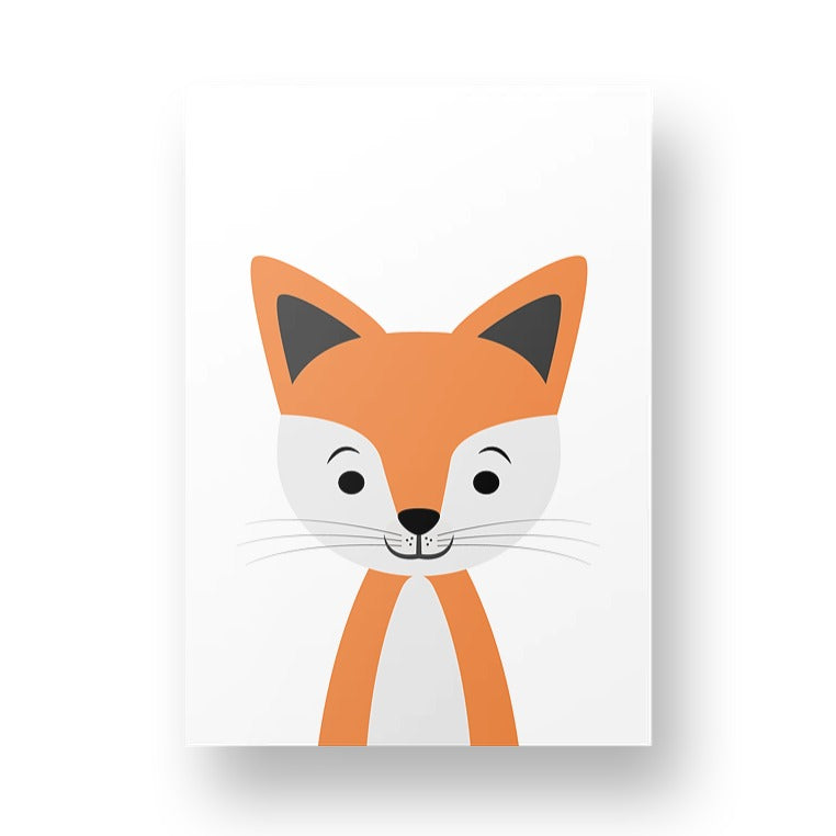 Räv barnrum inredning tavla print piadeveen deveen design