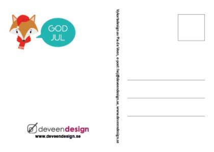 Julkort deveen design