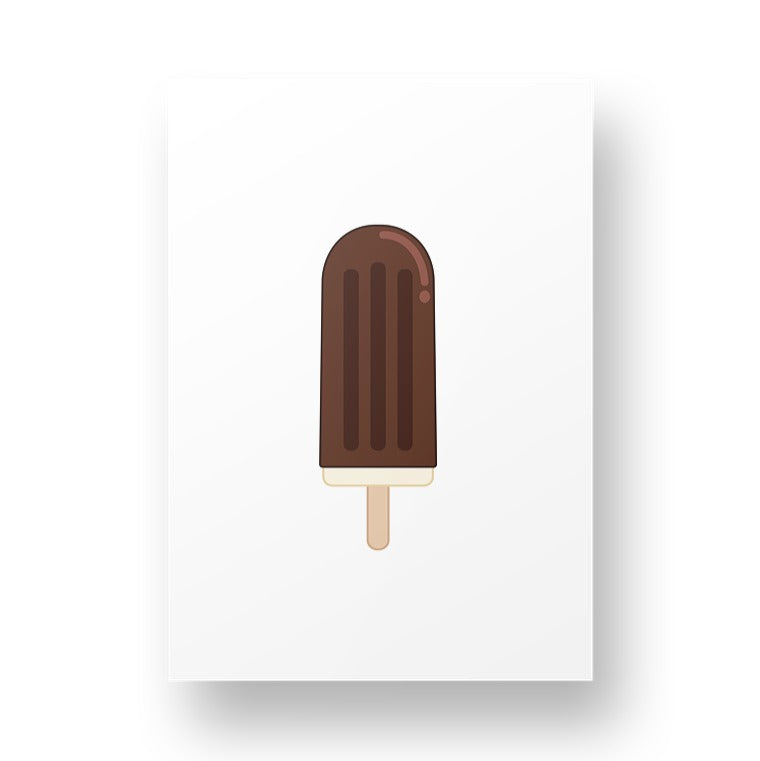 Retro glass glasspinne illustration choklad print artprint poster piadeveen tryck choklad glasspinne inredning väggposter  A4 wallart väggkonst konst